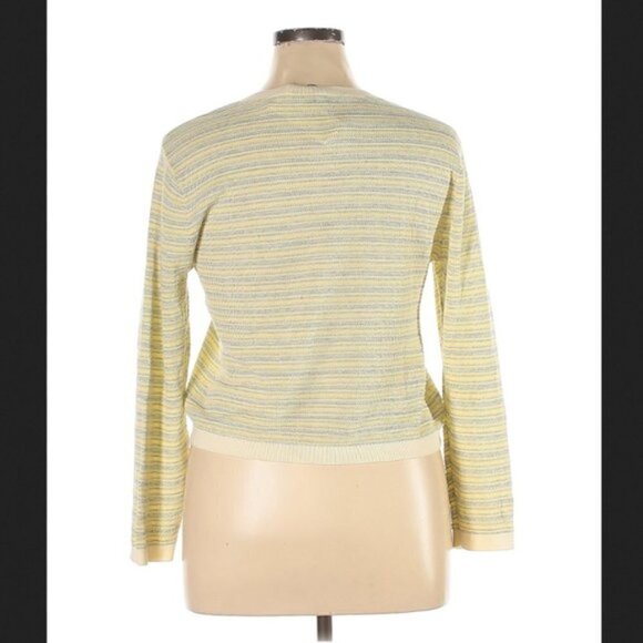 Veronica Beard Sweater XL NWT Boise Yellow Multi Nordstrom Luxury Thin Knit - Picture 8 of 15